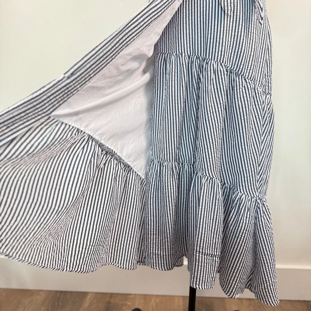 Hutch V-Neck Tiered Wrap Midi Dress - Picture 6 of 11